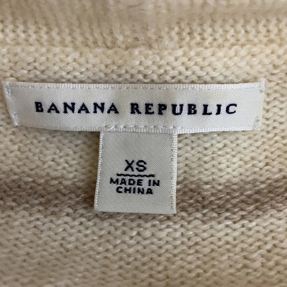 Banana Republic Luxury Cable Knit Striped Sweater Cardigan - Size XS - Picture 4 of 9